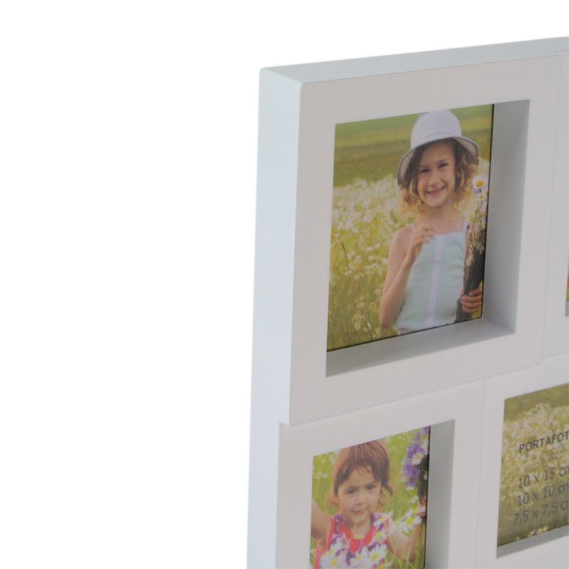 Northlight 11.5" White Multi-Sized Puzzled Collage Photo Picture Frame Wall Decoration, 3 of 4