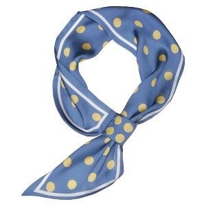Allegra K Women's Polka Dot Small Skinny Double-Sided Neckerchief Neck Scarves - 1 of 4