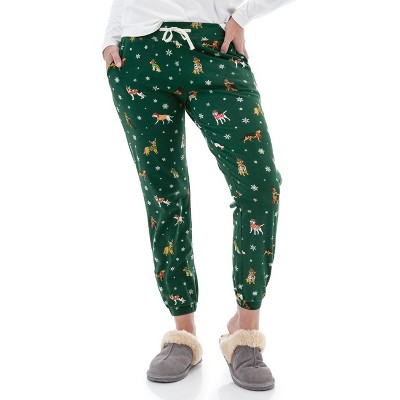 Old Ranch Brands Women's Holiday Dog Organic Pajama Jogger