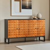 Modern Style Buffet Cabinet,Sideboard Buffet Cabinet With Storage,Storage Cabinet with 4 Diamond-shaped relief Doors - Leovsnove - 2 of 4