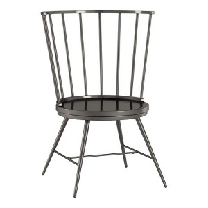 iNSPIRE Q 17" High Back Windsor Wood Dining Chair in Black (Set of 2) - 1 of 4