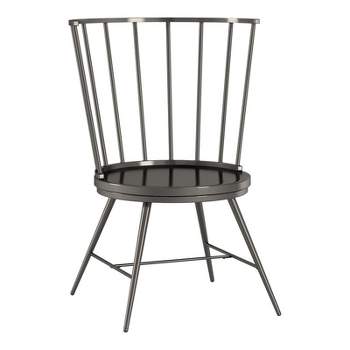 iNSPIRE Q 17" High Back Windsor Wood Dining Chair in Black (Set of 2)
