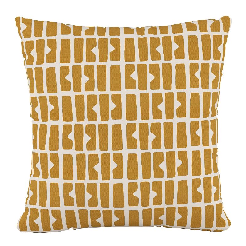 18&#34;x18&#34; Polyester Pillow in Block Panel Mustard - Skyline Furniture, 1 of 7