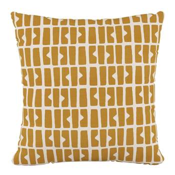 18"x18" Polyester Pillow in Block Panel Mustard - Skyline Furniture