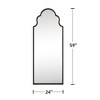 Dovelina Arched Metal Framed with Window Pane Decorative Wall Mirror Large Mirror - 59"x24", Gold - 3 of 4