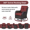 Gymojoy Outdoor Swivel Chairs with Side Table Glider Chairs Set of 3 - 3 of 4