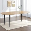 SpassWay 30" Premium Round Wooden Table Multi-Purpose Dining, Meetings & Social Events with Sturdy Four Legs Base (Black/Walnut/Natural Wood Options) - 3 of 4