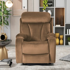 36.00"Electric Power Lift Recliner Chair for Elderly, PU Recliner Chair for Seniors, Home Theater Seating,Living Room Chair (Black PU) - 1 of 4