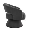 CAVINAS 360 Degree Swivel Chair, Upholstered Velvet Round Accent Chair, Barrel Chair with Open Backrest, Single Chair Armchair for Living Room - 3 of 4