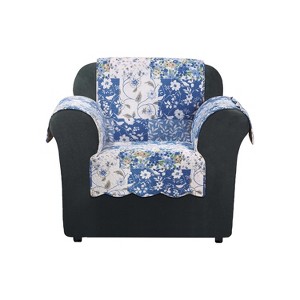 Heirloom Chair Furniture Protector English Rose Blue - Sure Fit