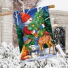 Woodland Snowman Christmas House Flag Deer Fox Bunny 28" x 40" Briarwood Lane - 4 of 4