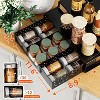 Simple Trending Spice Rack Organizer for Cabinet, 2 Pack 3 Tier Seasoning Organizer, Expandable Shelf, Step Storage Holder, Metal, Black - 3 of 4