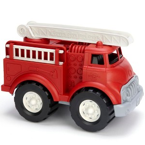 Green Toys Red Fire Truck – BPA-Free Recycled Plastic Toy Truck for Toddlers, Durable with Moving Ladder, Dishwasher Safe - 1 of 3