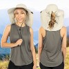 SUN CUBE Wide Brim Sun Hat with Neck Flap, UPF50+ Hiking Safari Fishing Hat for Womens, Sun Protection Beach Hat - 2 of 4