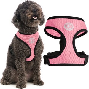 Gooby Soft Mesh Harness, Small Dog Harness with Breathable Mesh, Pink, Large - 1 of 1