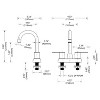 LunaLulinlk Bathroom faucet 360 degree high arc swivel spout center seat faucet 3 holes - 2 of 4