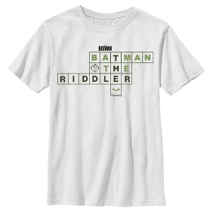 Boy's The Batman Riddler Crossword Puzzle T-Shirt - 1 of 4