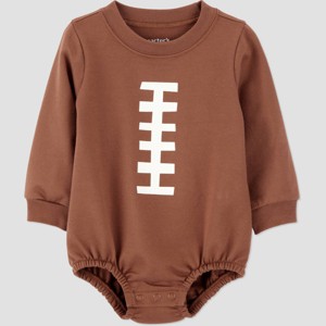 Carter's Just One You® Baby Football Bubble Bodysuit - Brown - 1 of 3