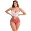 INSPIRE CHIC Women's Mid Rise Hollow Lace Hip-Lifting Full Coverage Breathable Briefs - 4 of 4