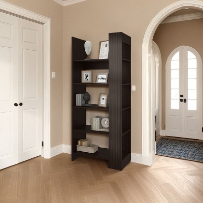 PAGED 5-Shelf Open Bookcase Contemporary Design Book Shelf with Scratch-Resistant Surface, Storage Shelves for Display and Storage