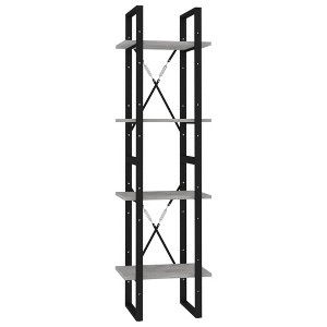vidaXL Scandinavian Style 4-Tier Book Cabinet - Concrete Gray, Engineered Wood - Bookshelf - Home Decor - 15.7"x11.8"x55.1" - 1 of 4