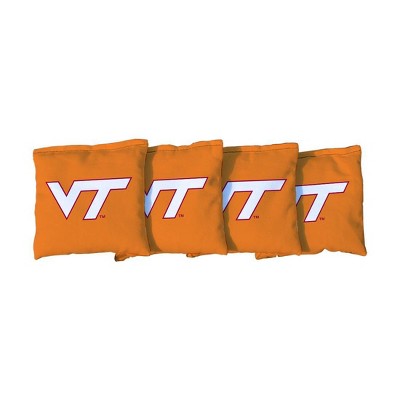 NCAA Virginia Tech Hokies Corn-Filled Cornhole Bags Orange - 4pk