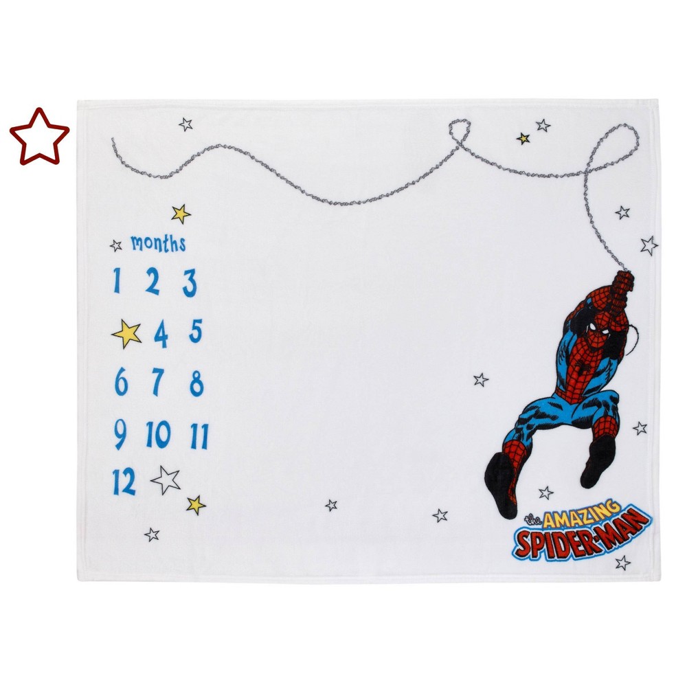 Photos - Children's Bed Linen MARVEL Amazing Spider-Man Super Soft Milestone Baby Blanket 