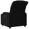 vidaXL Massage Recliner Chair Black Fabric Single Adjustable Armrests - 4 of 4