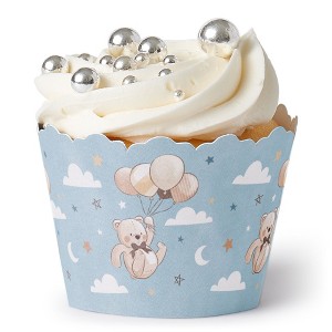 Big Dot of Happiness We Can Bearly Wait - Teddy Bear Baby Shower Decorations - Party Cupcake Wrappers - Set of 12 - 1 of 4