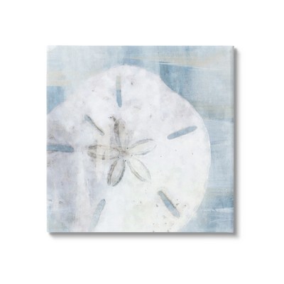 Stupell Industries Pastel Blue Sand Dollar Seashell Canvas Wall Art