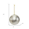 HomeRoots Set of Four Silver And Gold Handcrafted Shatterproof Ball Ornaments - 3 of 4