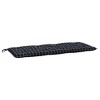 vidaXL Garden Bench Cushion Black Check Pattern 47.2 in.x19.7 in.x2.8 in. Fabric - image 2 of 4