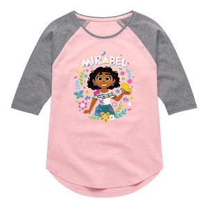Girls' - Encanto -  Shirt Tail Raglan Graphic T-shirt - 1 of 4