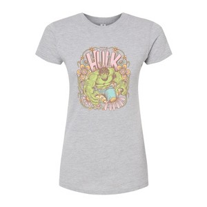 Women's - Marvel - Hulk Floral Fitted Graphic T-Shirt - 1 of 3