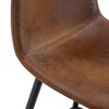 PAGED Modern PU Leather Bar Stools Set of 2, Counter Height Stools with Curved Backs & Metal Legs for Pub, Dining Room, Living Room - 4 of 4