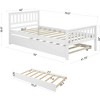 NicBex Twin Bed with Trundle,Wood Platform Bed Frame with Headboard and Footboard for Small Living Space - 3 of 4