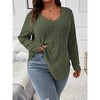Womens Plus Size V Neck Long Sleeve Shirt Fall Fashion Tops Tunic Dressy Casual Sweater Clothes Cute Trendy Work Outfits 2025 - 4 of 4