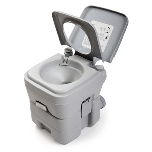 SEVOBAL Toilet Seats HDPE Material Large-Capacity Portable Toilet Highly Efficient In Water Saving And Splash Prevention, Grey, 13.50"*16.50"*16.70" - 1 of 4