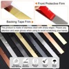 Unique Bargains Self-Adhesive Stainless Steel Mirror Finish Peel and Stick Wall Trim - 3 of 4