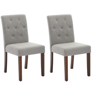 Upholstered Dining Chairs Set of 2 - Fabric Parsons Dining Chair with Nailhead Trim, Modern Fabric Accent Chair, Chairs for Dining Room, Kitchen - 1 of 4