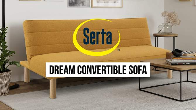 Serta Everest Convertible Sofa Marigold Boucle, 2 of 13, play video