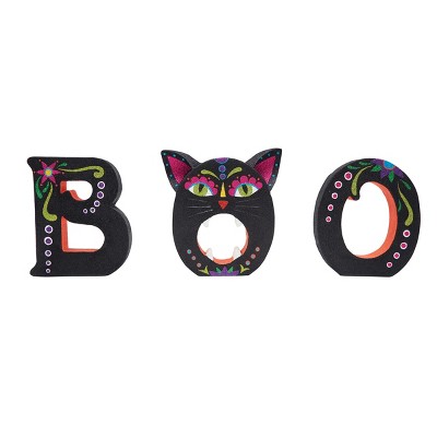 Gallerie II Black Cat Boo Letters Set of 3