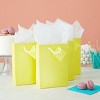 Blue Panda 20 Pack Small Yellow Gift Bags with Handles, Tissue Paper, Hang Tags, 7.9 x 5.5 x 2.5 In - 2 of 4