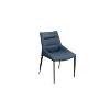 HomeStock 28 in.  Brown Faux Leather Dining Chair Set of 1 for a designed  Stylish modern lifestyle seating - 3 of 4