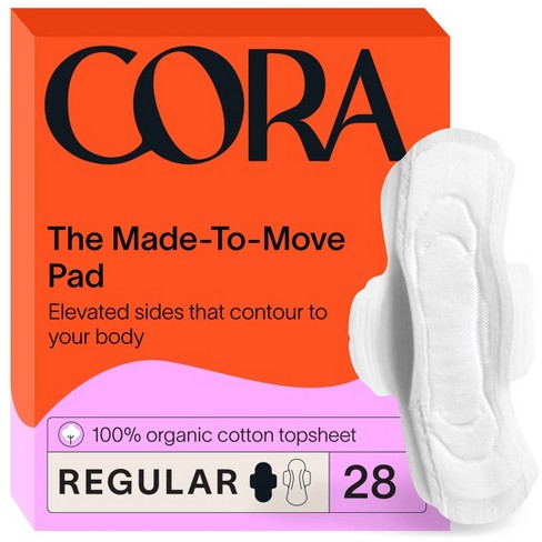 Cora Made-to-move Regular Pads With Wings Organic Cotton Topsheet Ultra ...