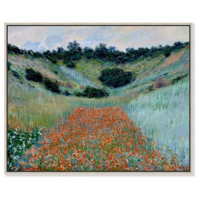 Art Remedy Claude Monet - Poppy Field in a hollow near Giverny Classic Monet Art Prints Framed