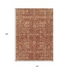 Orange Copper And Terra Cotta Oriental Washable Indoor Outdoor Area Rug - 3 of 4