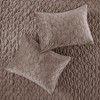 Gracie Mills Gayle 3-Piece Casual Geometric Velvet Quilt Set - 3 of 4
