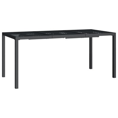 vidaXL Patio Table, Anthracite 65"x31.5"x28.3" Steel