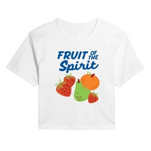 Women's - Instant Message - Fruit Of The Spirit Cropped Graphic T-Shirt - 1 of 4